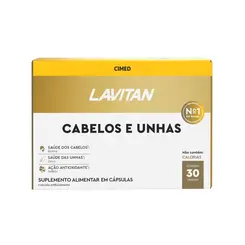 Lavitan Cabelos e Unhas com 30 cápsulas