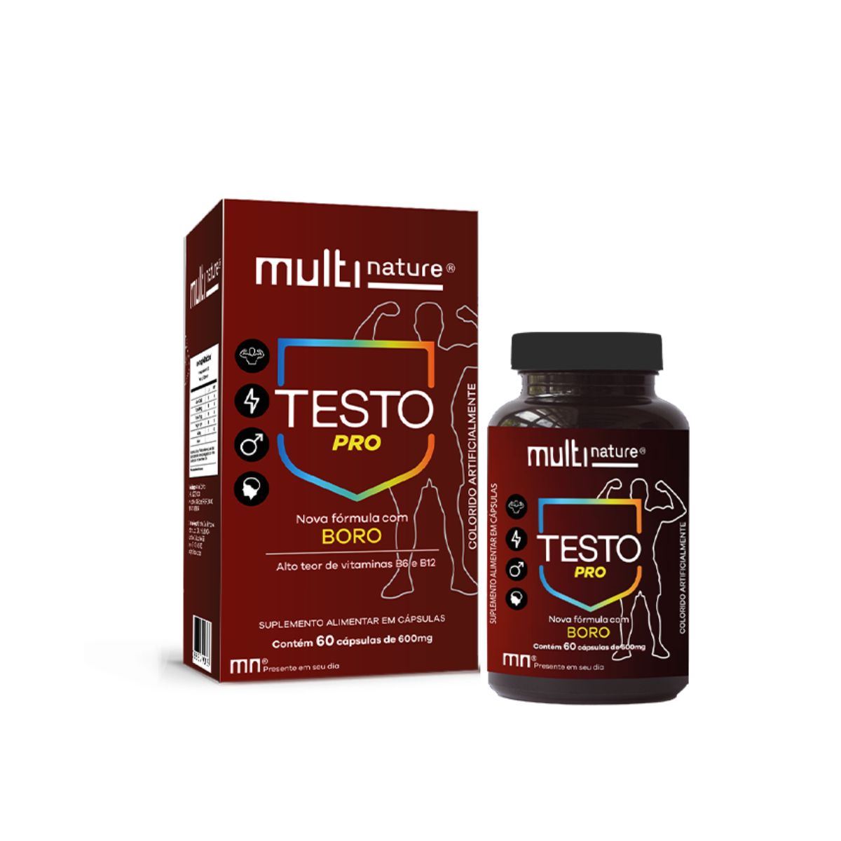 Multifort Testo 500mg com 60 cápsulas Multinature Testo Pro com 60 cápsulas Multinature