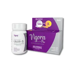 Vigora Plus Cálcio + D3 com 60 cápsulas