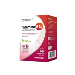 Vitamina B12 com 60 comprimidos mastigáveis Maxinutri
