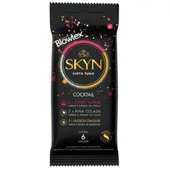 Preservativo Blowtex Skyn sabor cocktail com 6 unidades