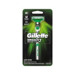 Aparelho de Barbear Gillette Mach3 Sensitive + 1 carga