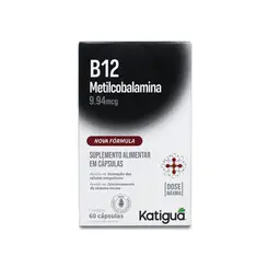 Vitamina B12 Metilcobalamina Dose Máxima com 60 cápsulas Katiguá