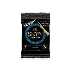 Preservativo Blowtex Skyn Extra Lubrificado com 3 unidades