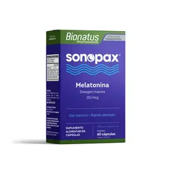Sonopax Melatonina com 60 cápsulas Bionatus