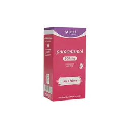 Paracetamol 500mg com 20 comprimidos Prati Donaduzzi