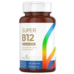 Vitamina Super B12 com 60 cápsulas Natulha
